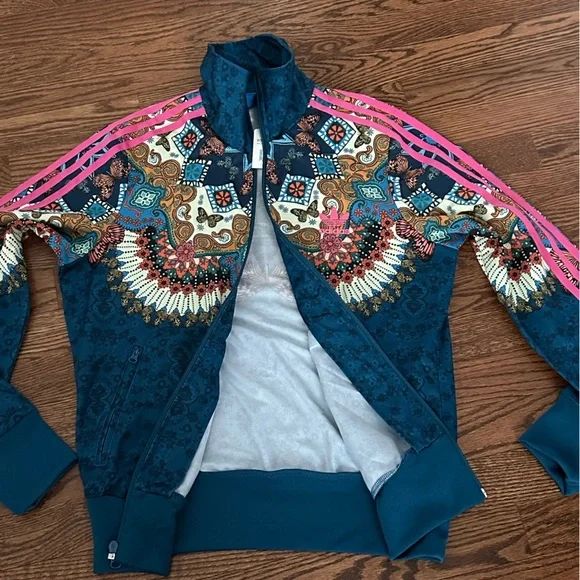 Adidas x Farm Rio NWT Women's Borbomix Multicolor Floral Track Jacket Size M - Picture 9 of 11